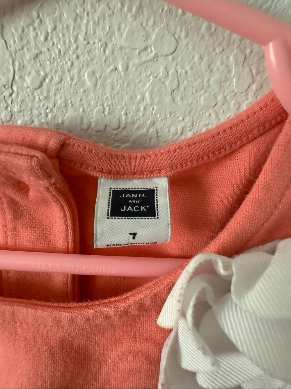 Janie and Jack Coral Peplum Top Girls Size 7 Sleeveless Rosette Shirt